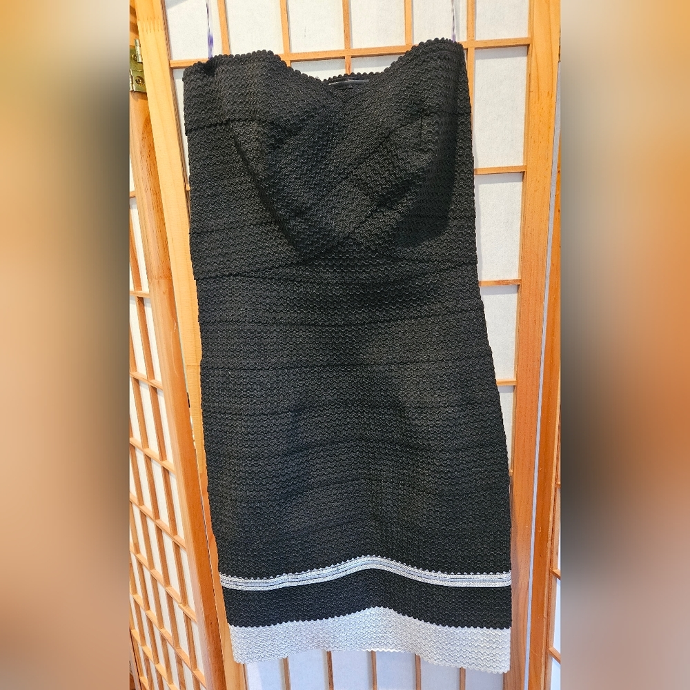 Black Strapless Mini Dress